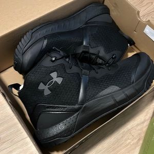 NEW Under Armour Tactical Boots - 12 - UA Micro G Valsetz Mid all black